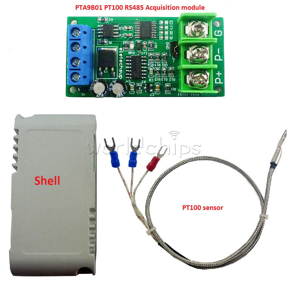 DC12V PT100 RTD Converter RS485 Modbus Rtu Temperature Sensor Module Board