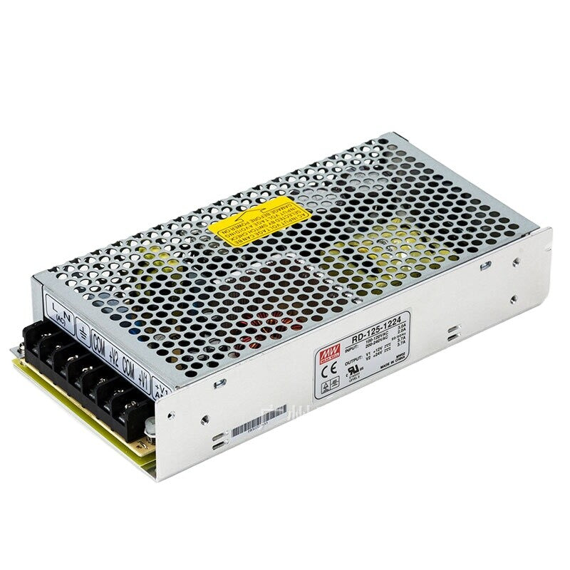 1pcs MEAN WELL RD-125-1224 125W Switching Mode Power Supplies 12V1~7A/24V0.4~5A