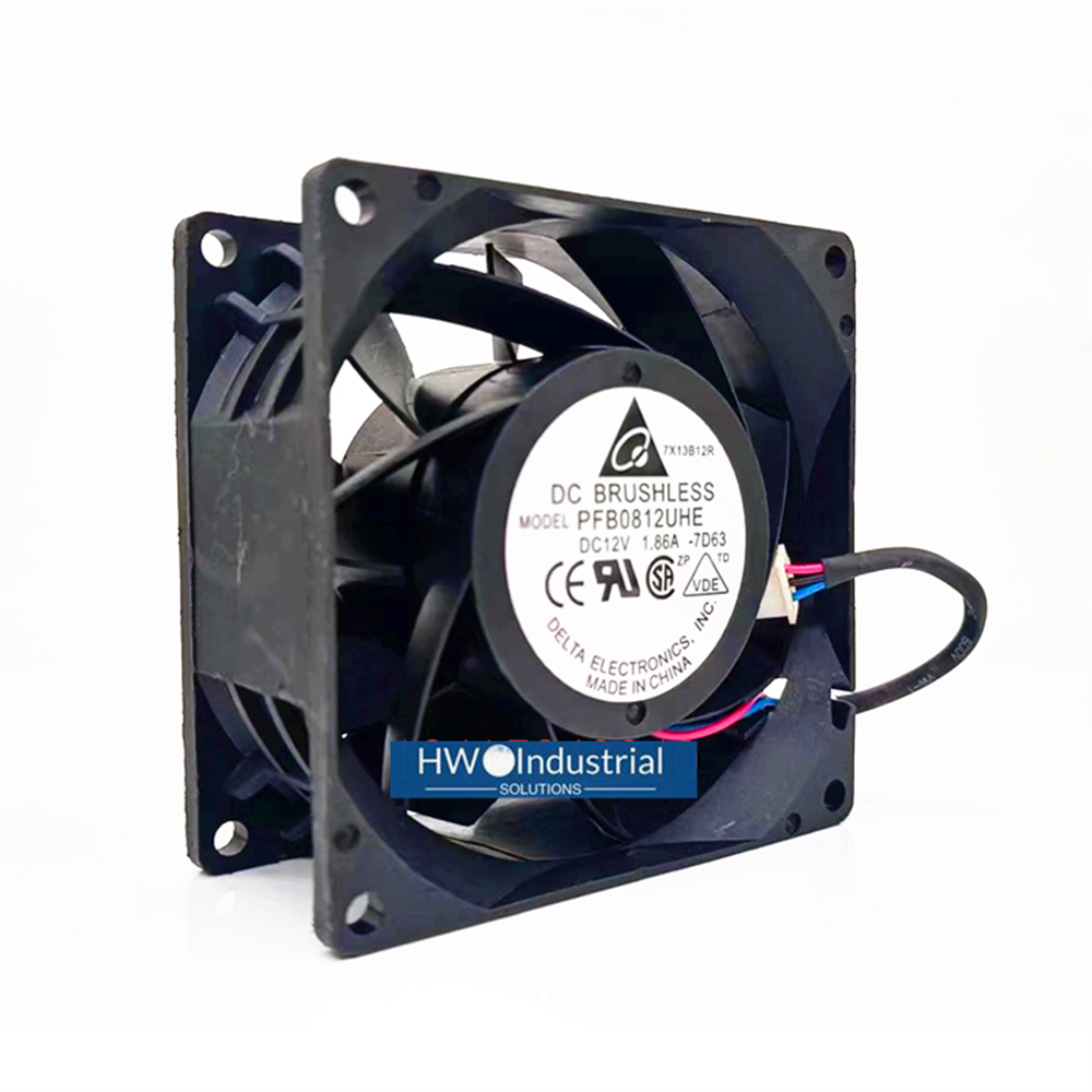 1/piece  PFB0812UHE 3-wire DELTA 8CM 8038 12V 1.86A Alarm Cooling Fan