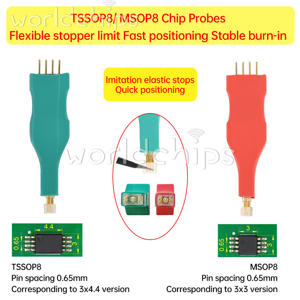 TSSOP8/MSOP8 Chip Spring Pin Burn Read Write Test Probe w/Program Download Cable