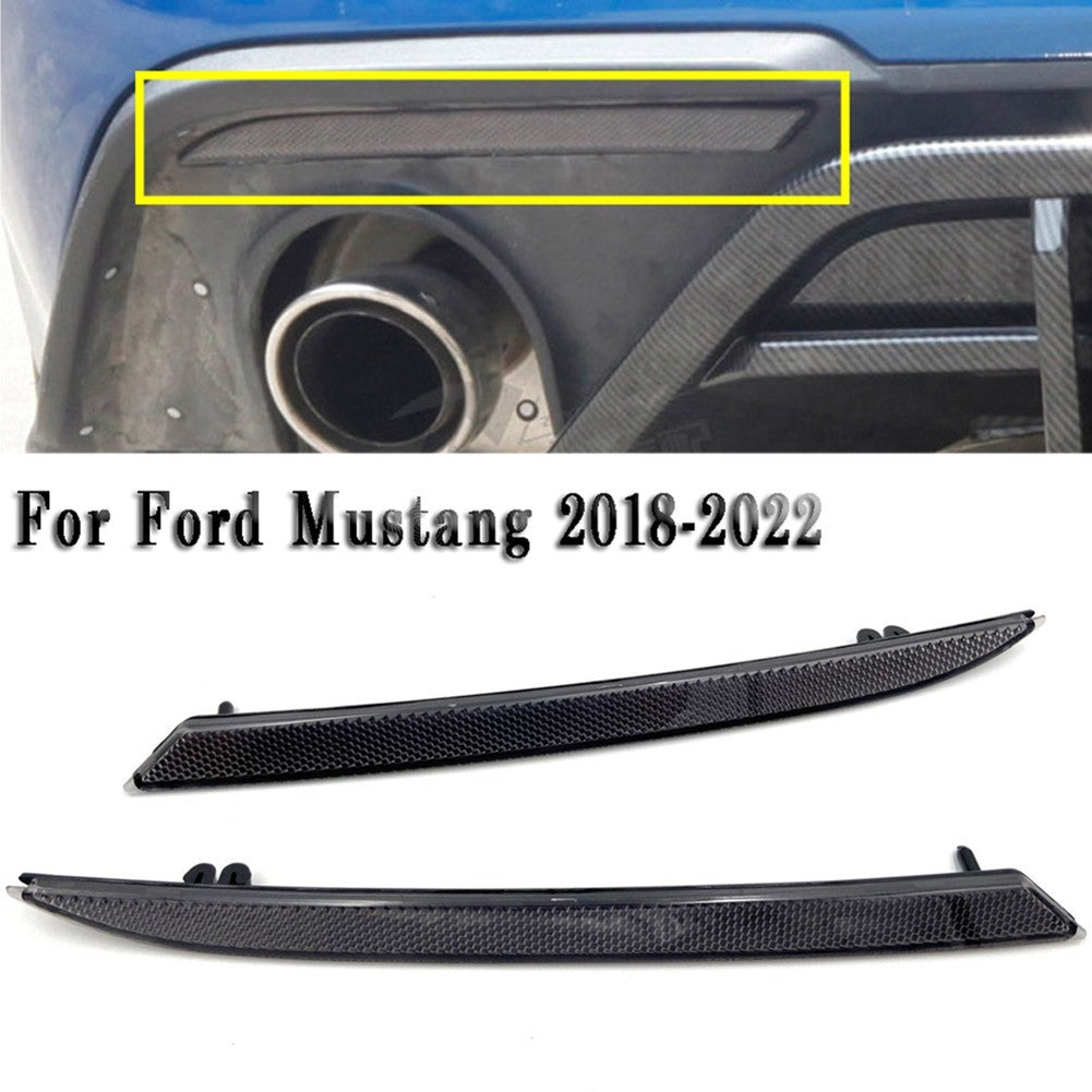 Black Smoked Lens Rear Bumper Reflector Lenses For Ford For Mustang 2018 -2022