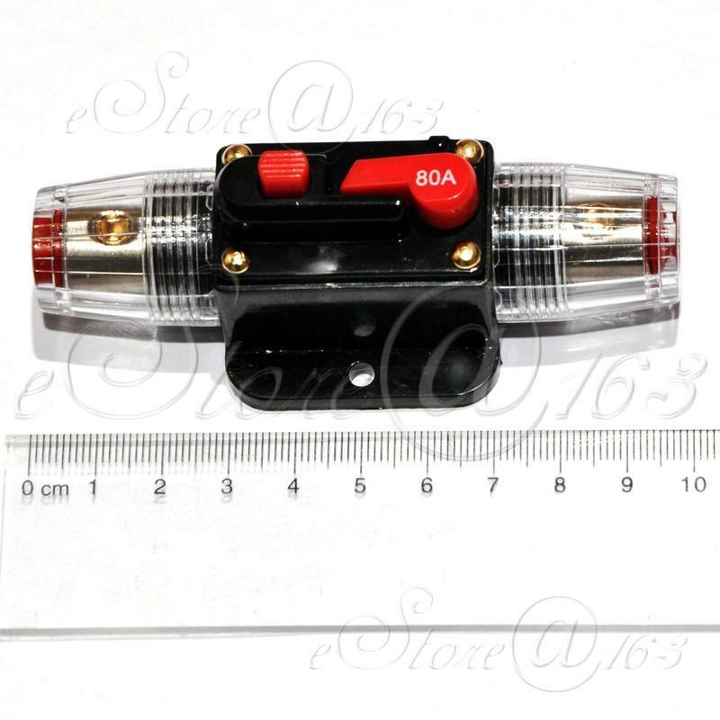 Automatic Air Switch Car Audio Circuit Breaker 12V 80A Fuse Overload Protector