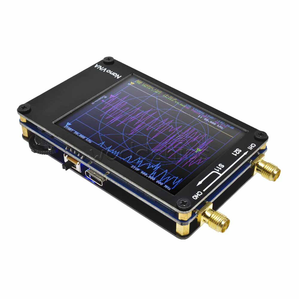 50KHz-900MHz 2.8" Touch TFT NanoVNA Vector Network Analyzer HF VHF UHF Antenna