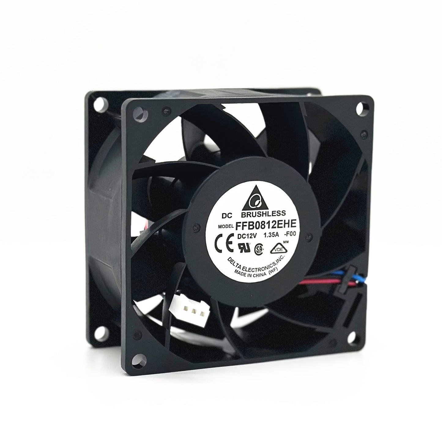 For Delta FFB0812EHE-F00 DC 12V 1.35A 8CM 8038 Large Air Volume Cooling Fan 3pin