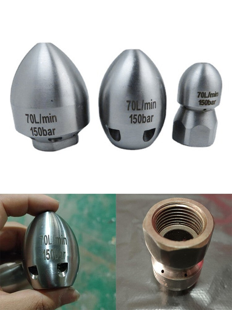 G1/2inch Pressure-Drain Jetter Hose Nozzle Flusher Pipe Nozzles For Heavy Dirty