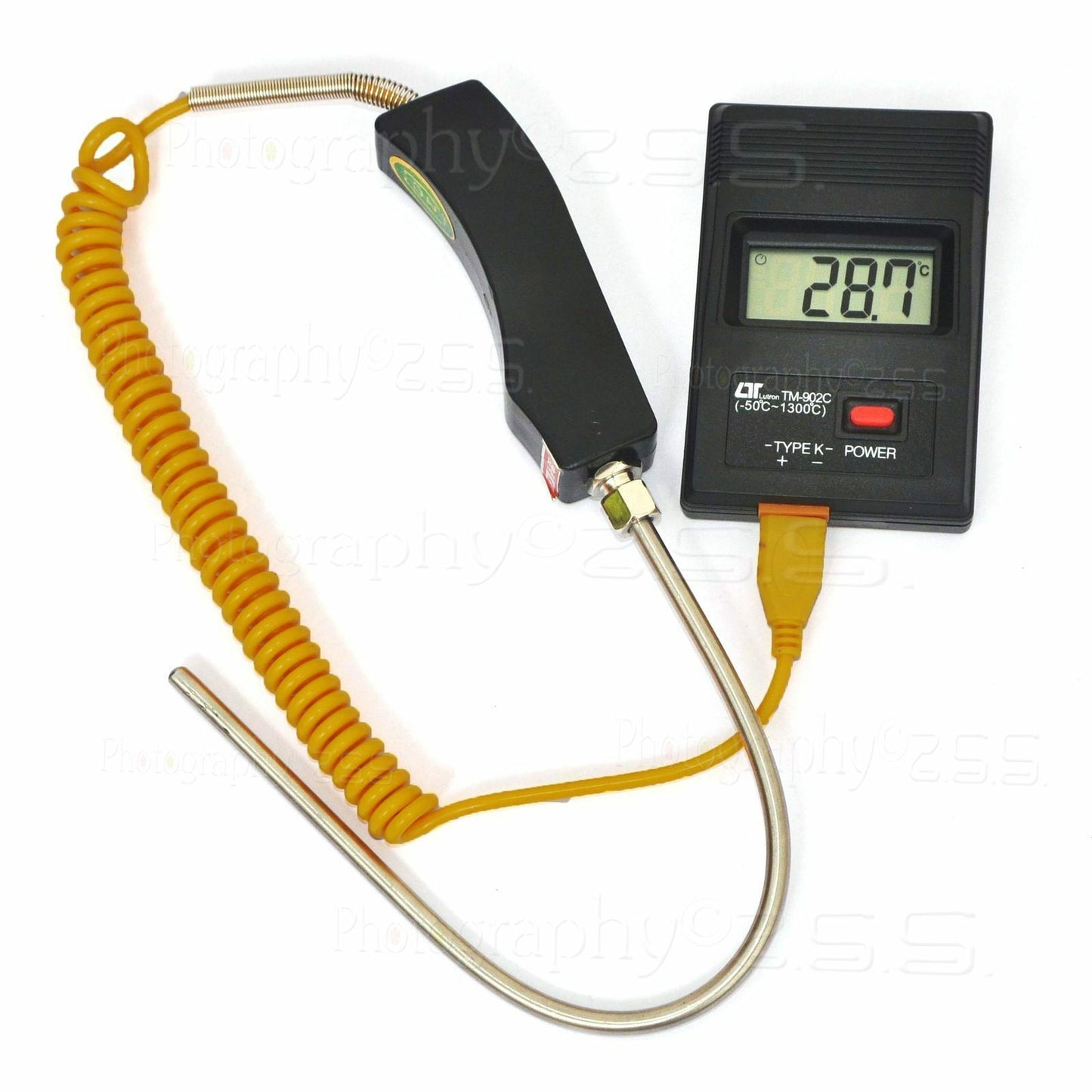 K Type Digital Fire Concrete Thermometer TM-902C+30cm WRNK-187 Probe -50~1300℃_C