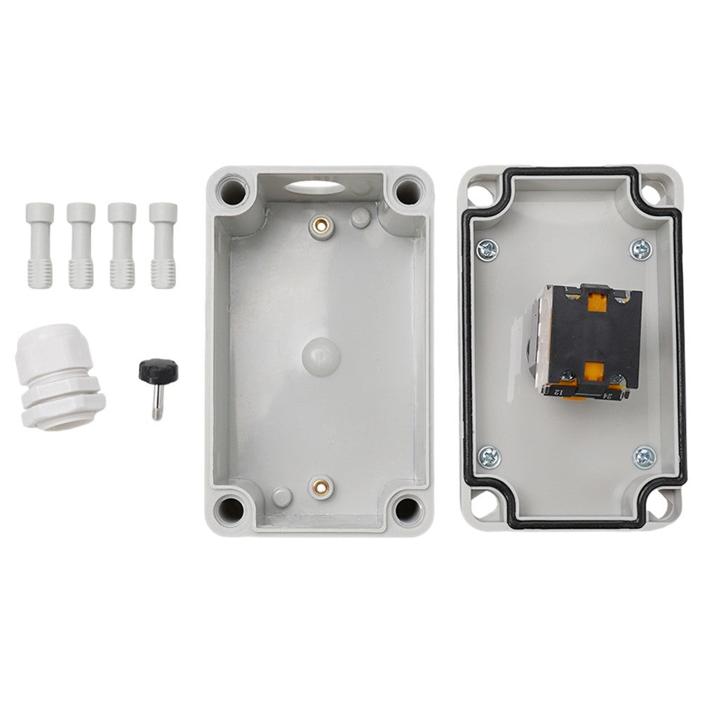 1pcs  Stop Button-Box 130*80*100mm Outlet Hole 22 With Connector