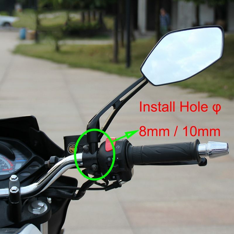 Motorcycle e-Bike Bike Rear Mirror Mount Clamp Holder Hand Bar Bracket Part -8mm