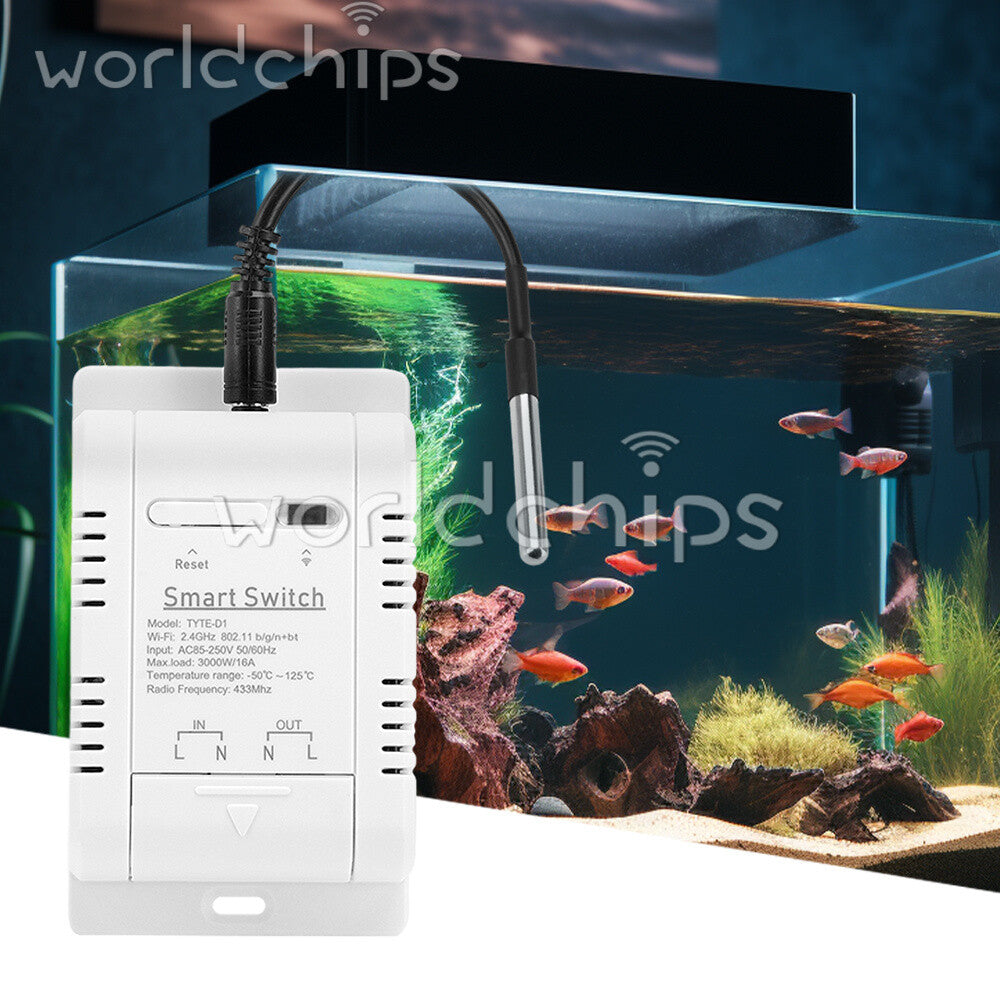 16A 3000W Tuya Smart Temperature Control Switch With Energy Monitoring RF433