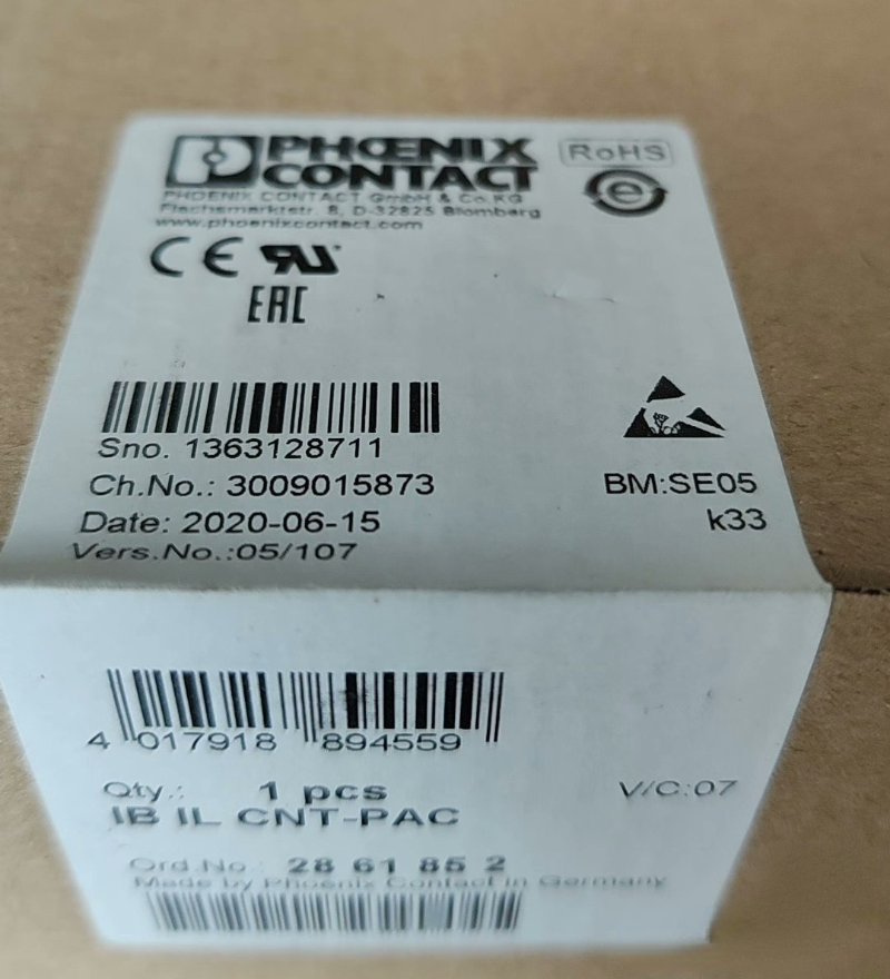 1pcs PHOENIX CONTACT 2861852 Module IB IL CNT-PAC