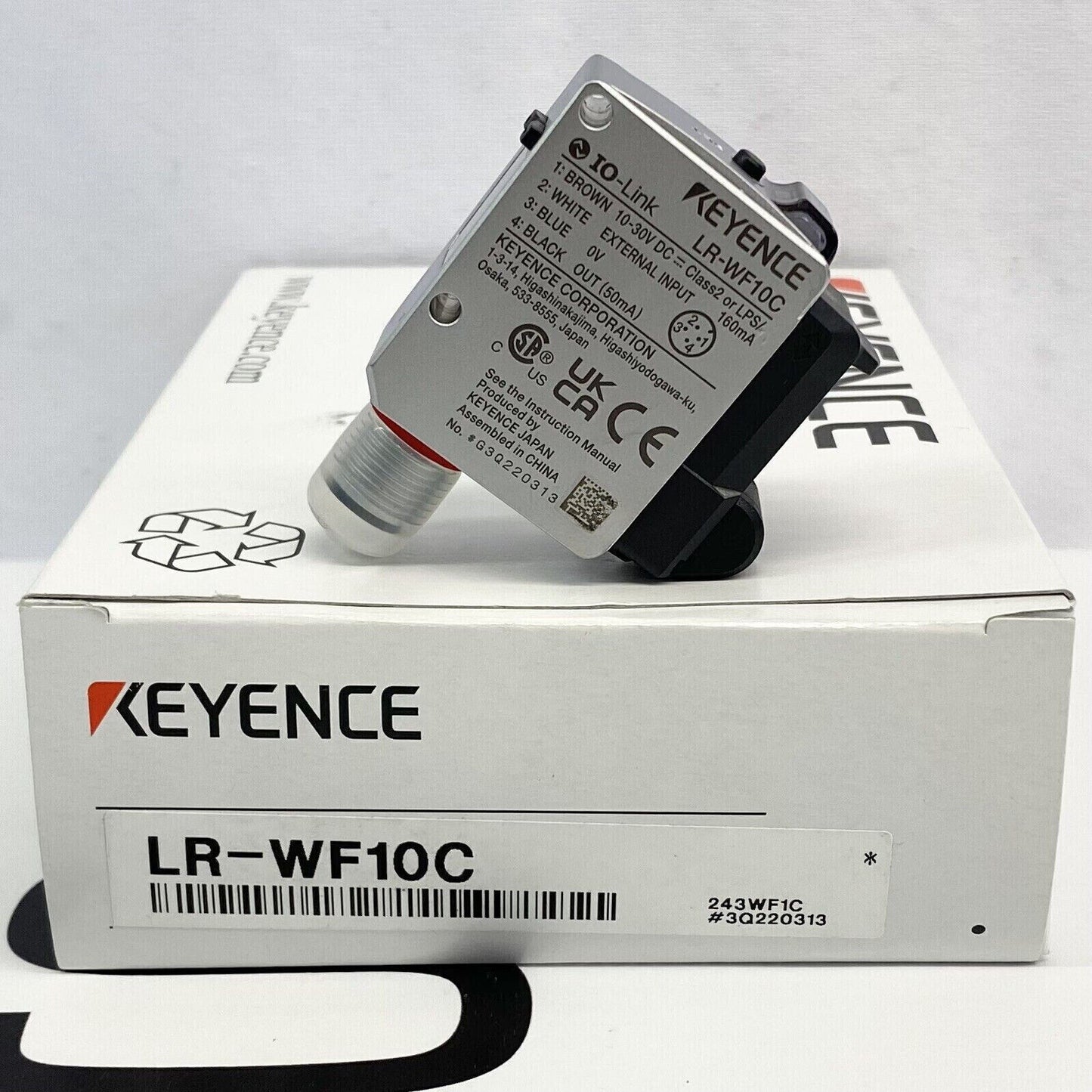 1PC  Keyence LR-WF10C Laser Sensor Fiber M12 Connector 4-Pin