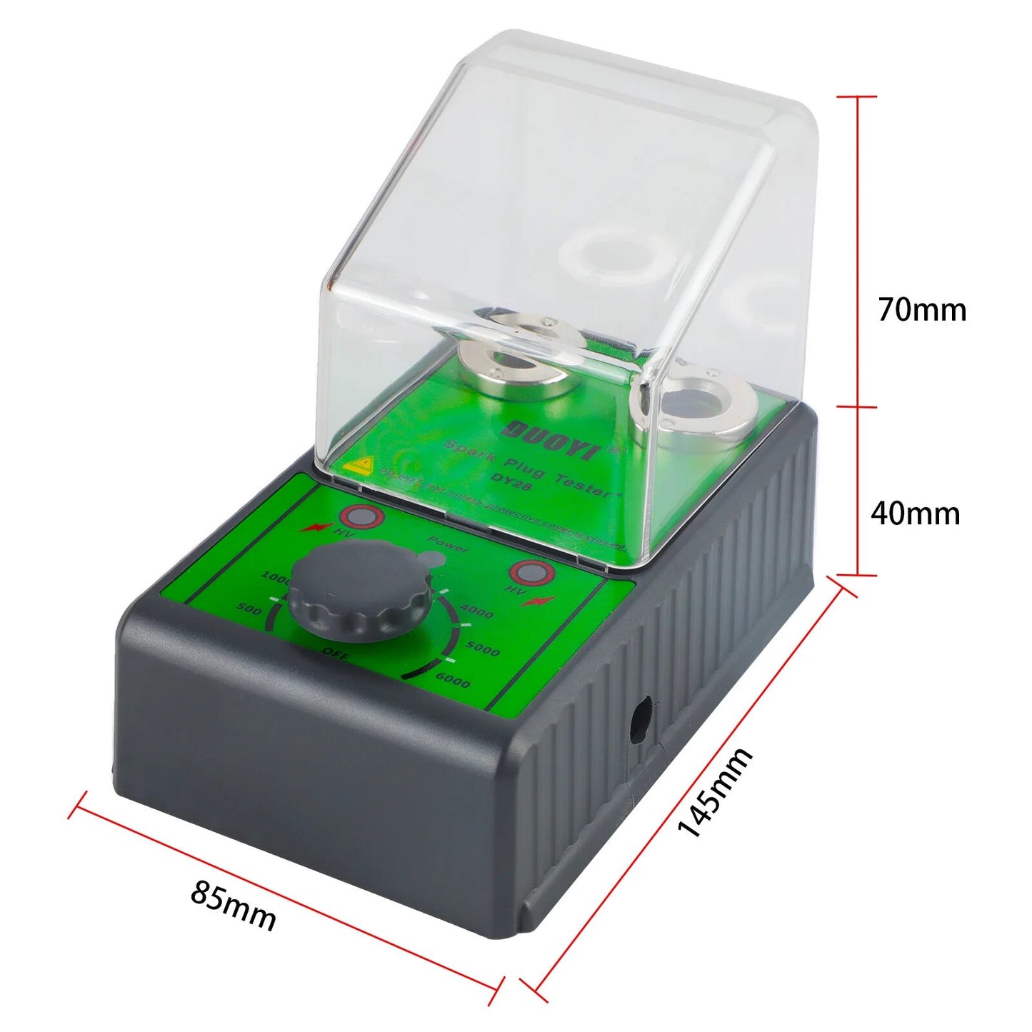 1pc DY28 12V Car Spark Plug Tester Dual Hole Lgnition Plug Analyzer Tool Scanner