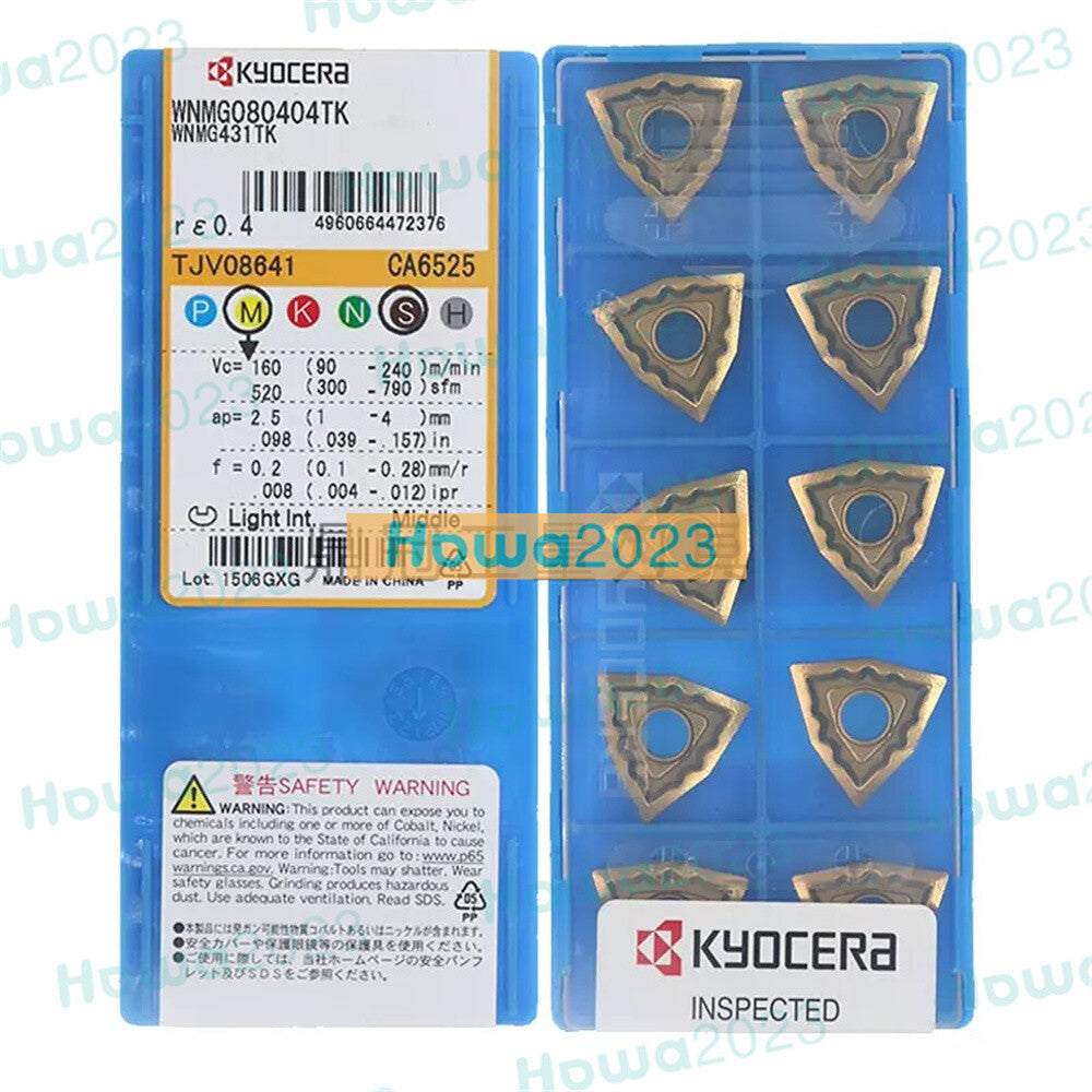 10pcBox Kyocera WNMG080404-TK WNMG080404TK CA6525 WNMG431TK blade Carbide Insert