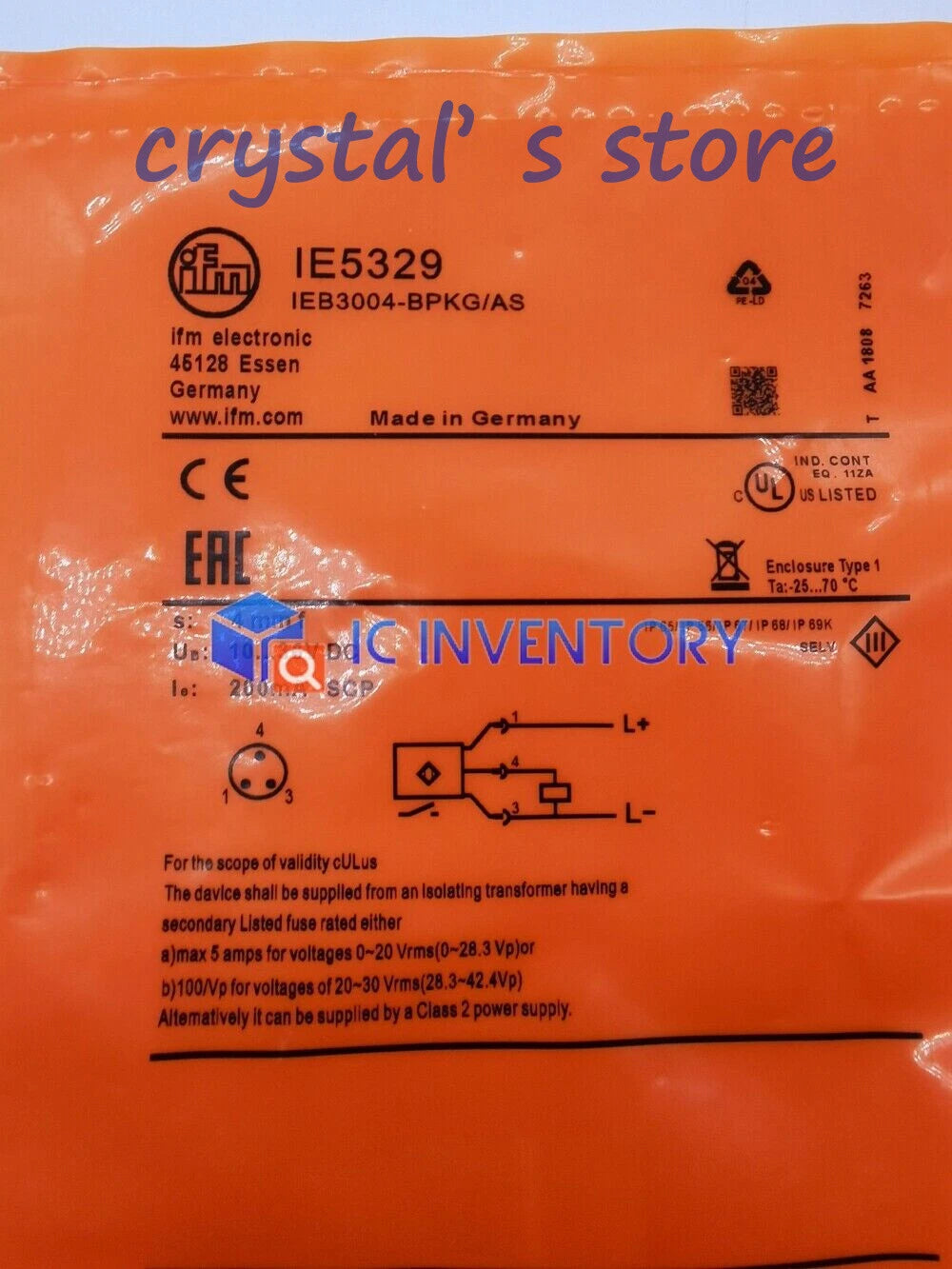 1PCS   IFM proximity switch sensor IE5329 #P