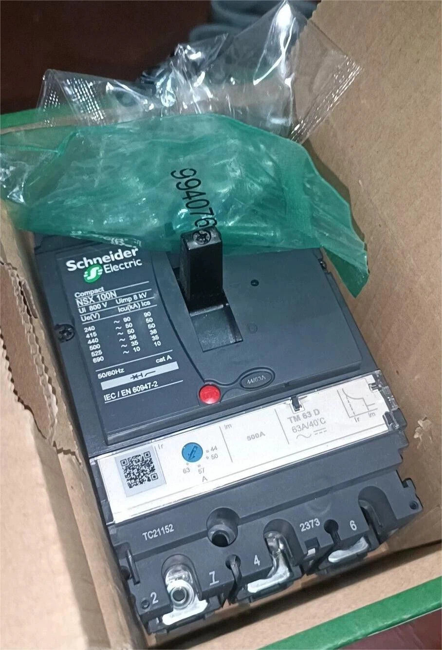 1PCS SCHNEIDER  LV429842  3P3T TM63D NSX100N CIRCUIT BREAKER  /UPS