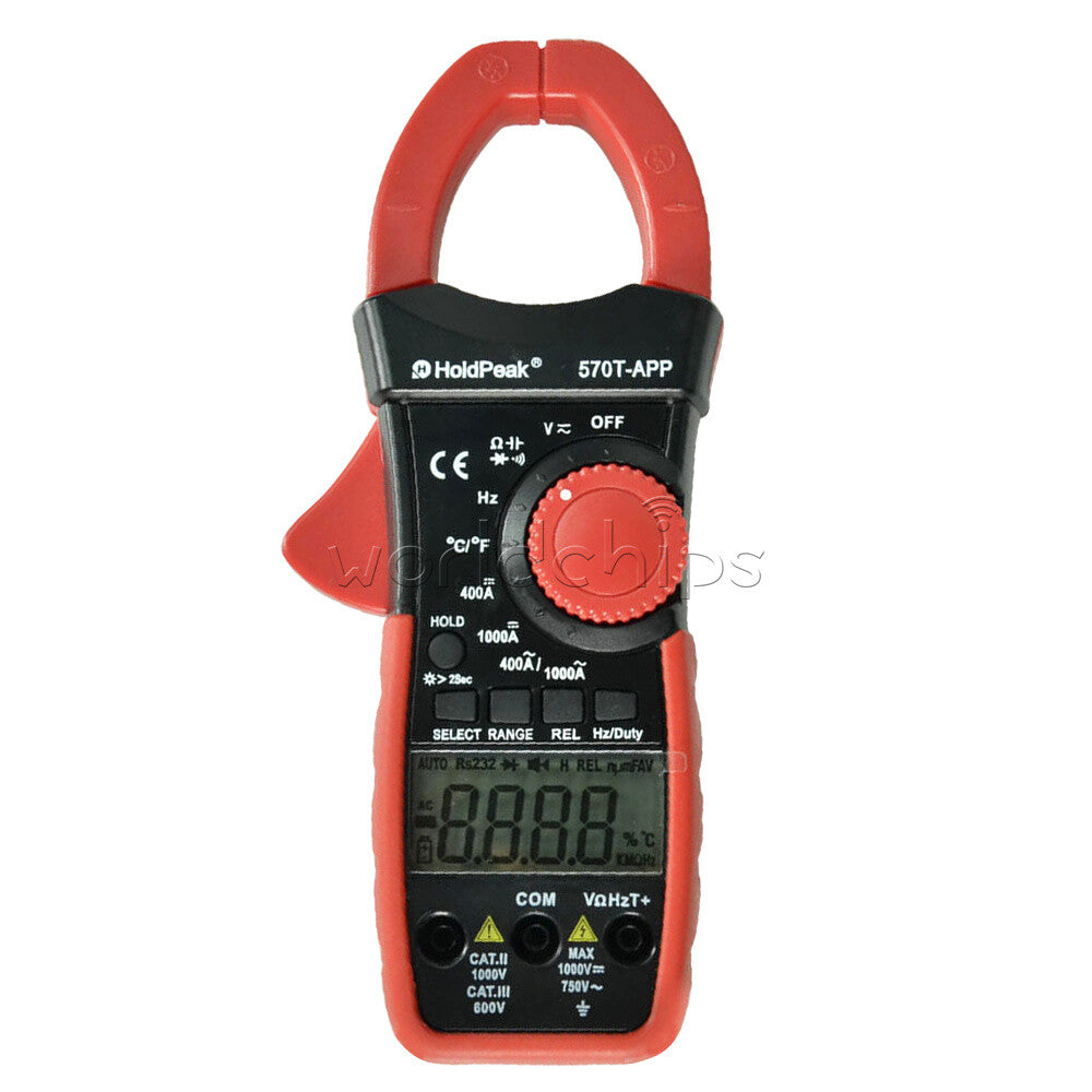 HP570T-APP 400A Handheld Digital Clamp Meter Multimeter AC DC Volt Amp Tester