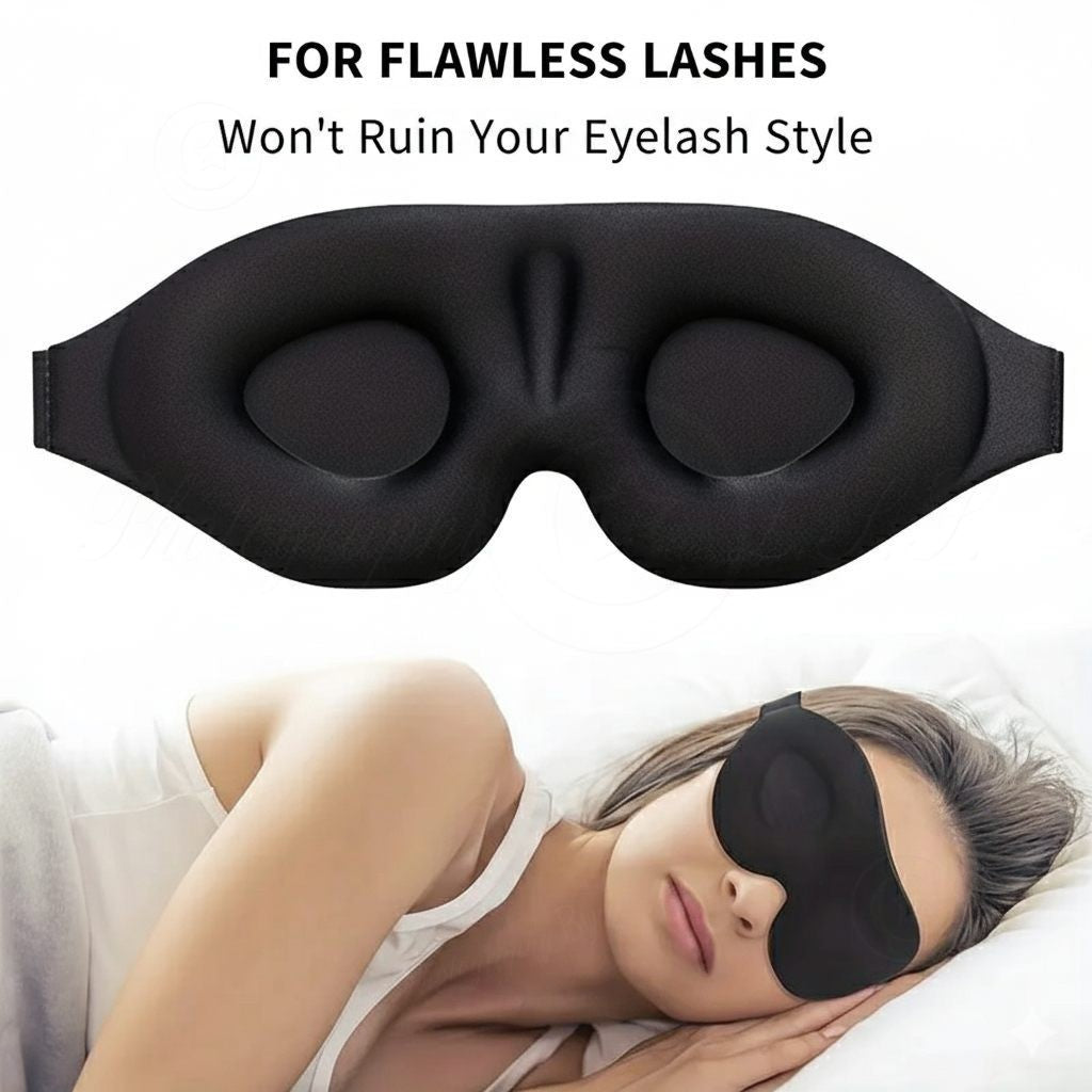 3D Memory Foam Eye Mask Won't Ruin Your Lash Makeup For Naps Sleep Travel Kit
