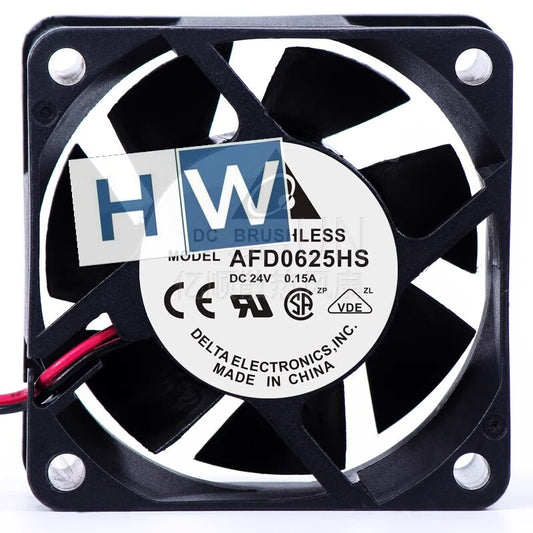 1PC Delta AFD0625HS DC24V 0.15A 60*25mm  6CM Dual Ball Cooling Fan 2-wire