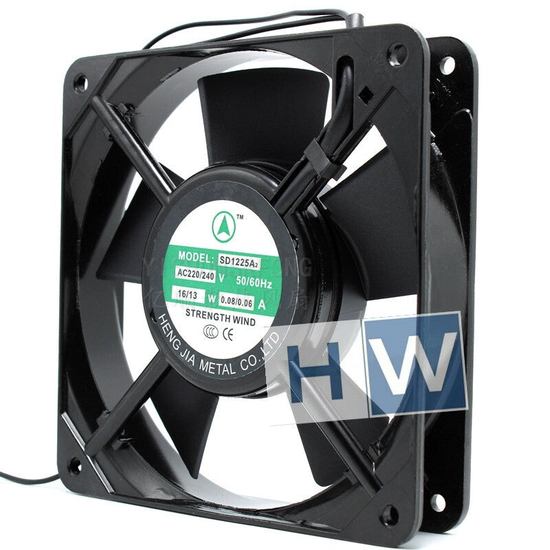 1PC SD1225A2 AC220-240V 16/13W 0.08/0.06A 2-wire Cabinet Axial Flow Cooling Fan