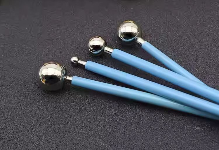 4x/Pack Double Ended Round Head Stylus Clay Tool Clay Sculpting Concave Tool Kit