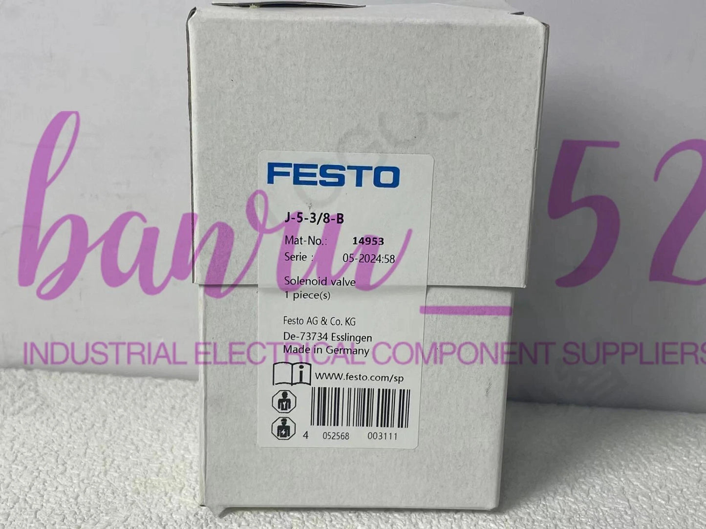 1pcs  Festo   ones Pneumatic Control Valve 14953 J-5-3/8-B #P