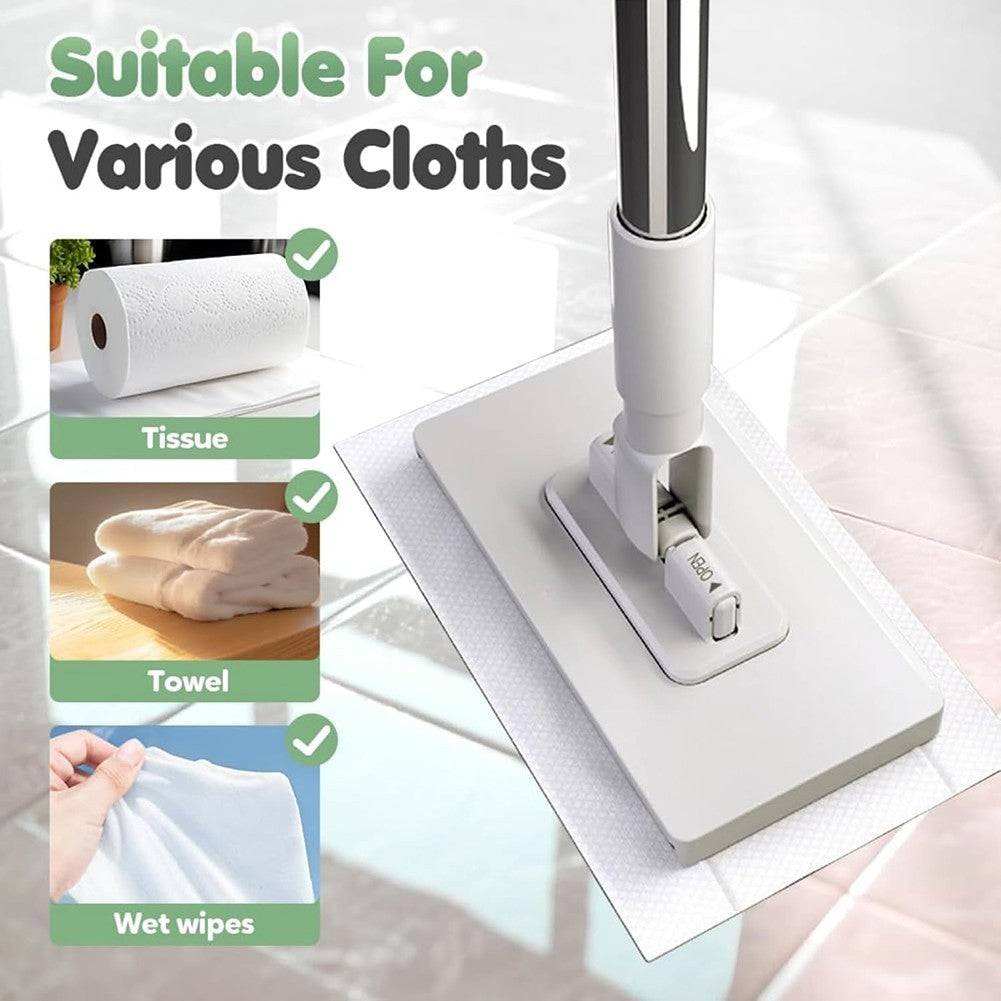 Reusable Dust Mop with Locking Head and 39 Inch Long Handle for Floors