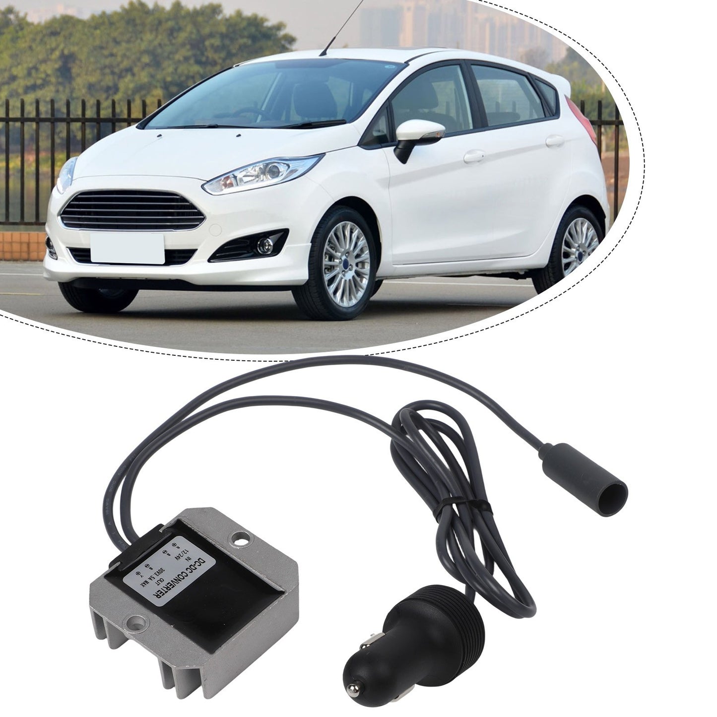 12V 24V to 30V 3 5A Step Up Converter Power Cord with Automotive Interface