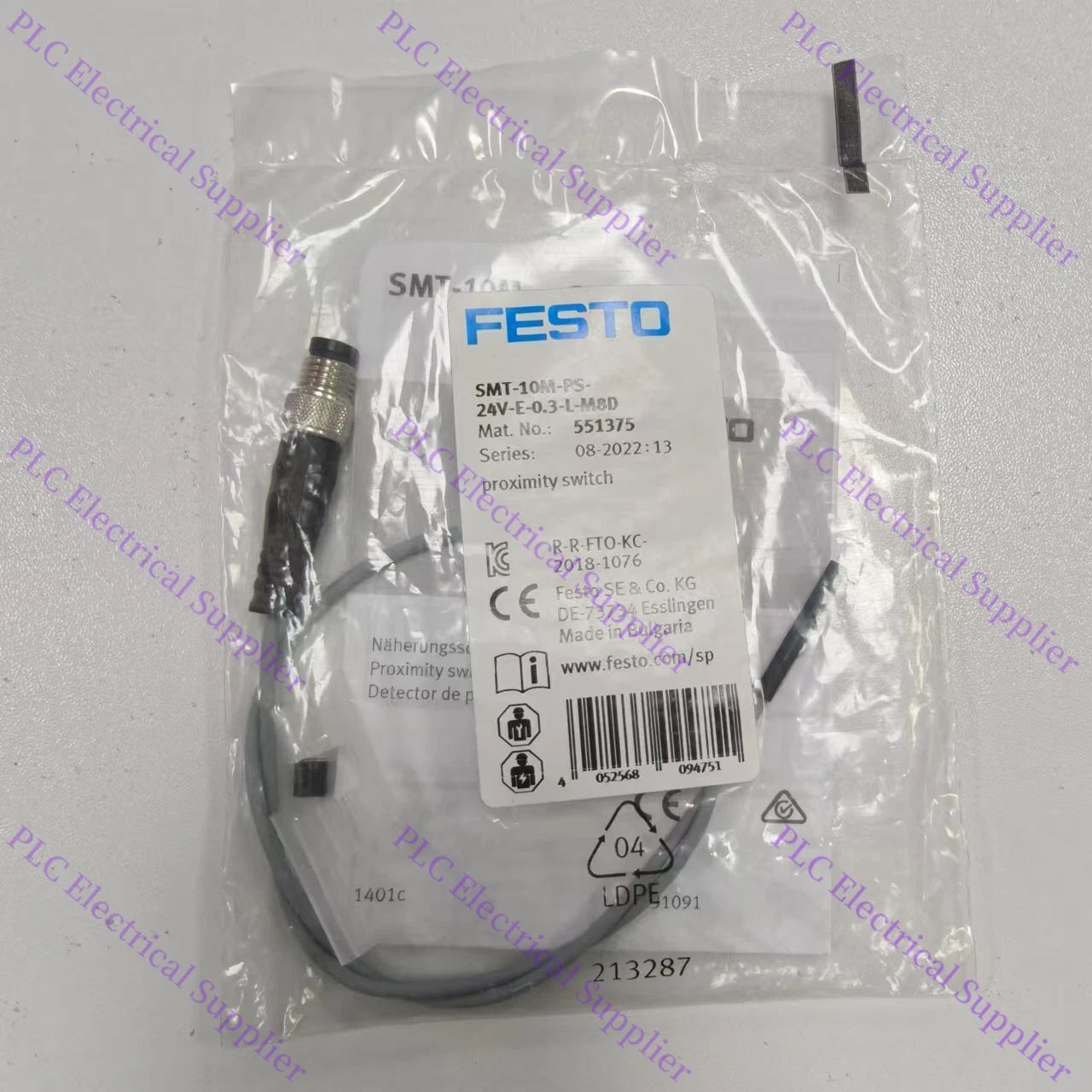 1X  FESTO SMT-10M-PS-24V-E-0,3-L-M8D 551375 Proximity Sensor Fast Shipping #P