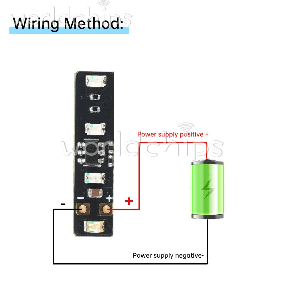 100* DC3.7-4.2V 1S Li-ion Battery Power Meter Indicator Module High Bright