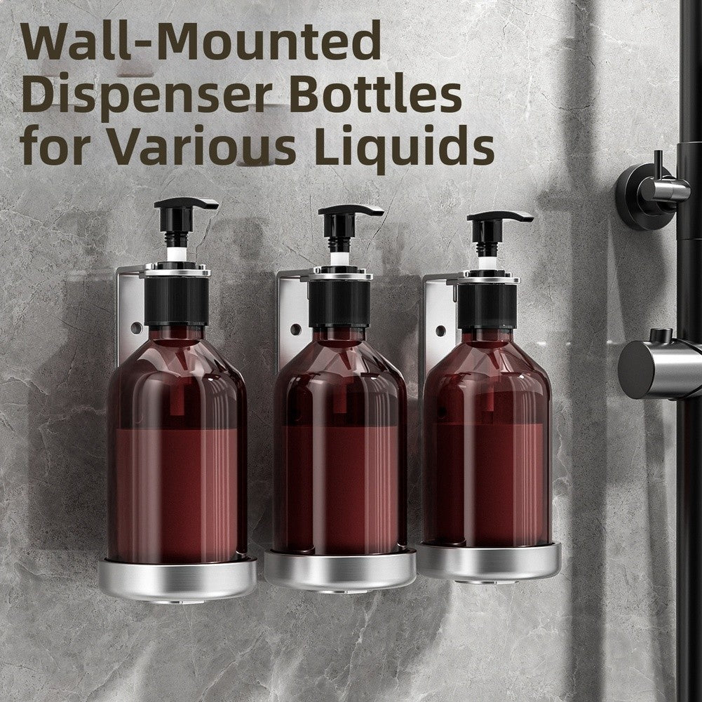 304 Stainless Steel Soap Dispenser with Lock Wall Mounted for Multiple Liquids