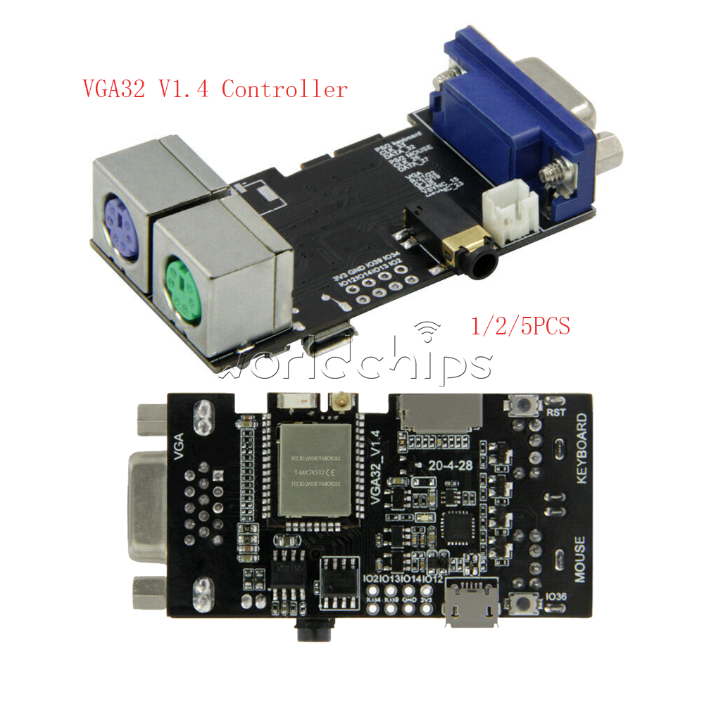 1/2/5PCS ESP32 VGA32 V1.4 Graphics Library PS/2 Mouse Keyboard Controller