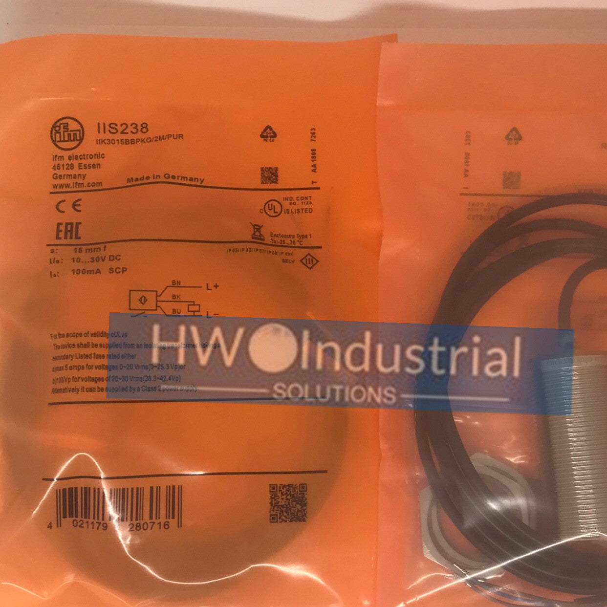 1PC Inductive Proximity Sensing Switch IFM IIS238 Sensor