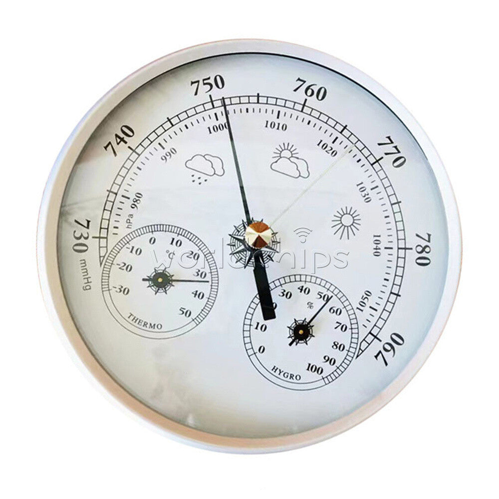 3-in-1 Hanging Temperature Humidity Barometer Home Garden Pointer Thermometer