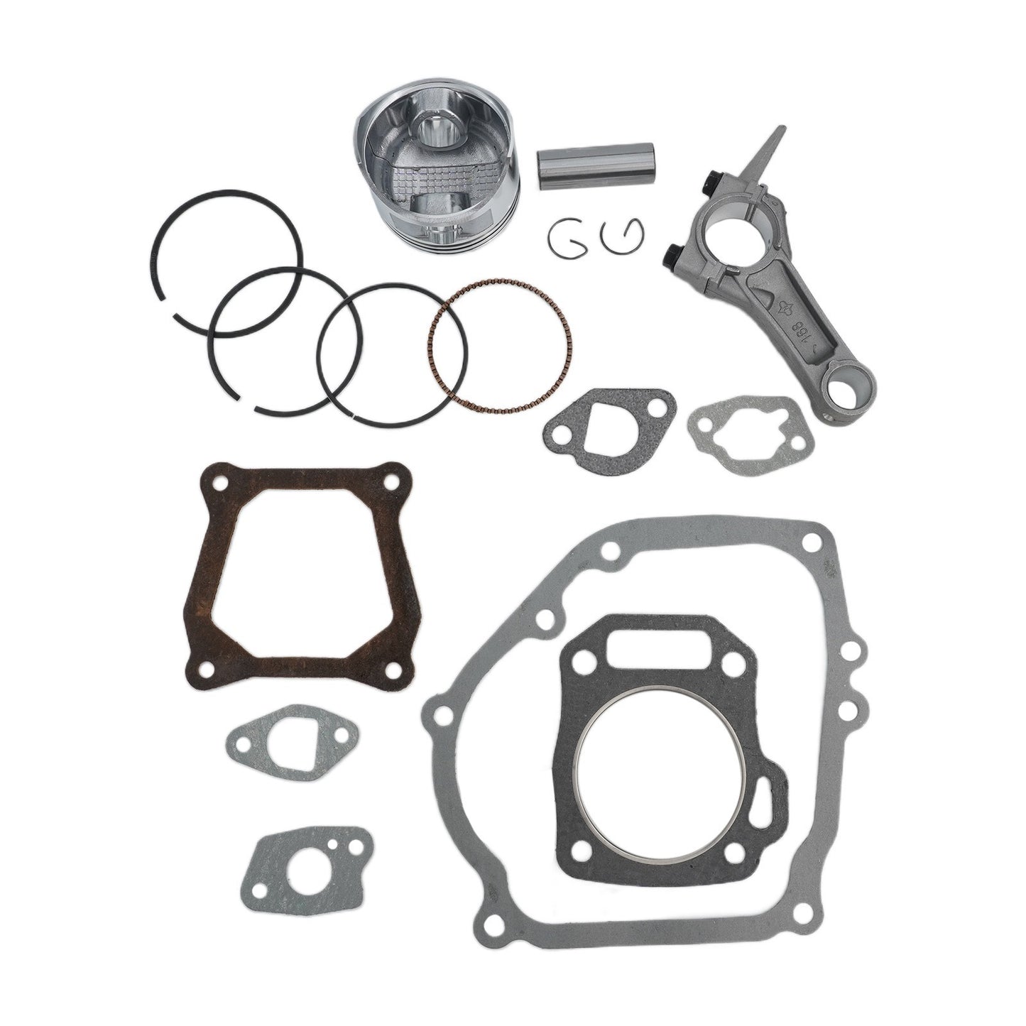 Engine Rebuild Piston Kit with Connecting Rod and Gasket Set for GX200