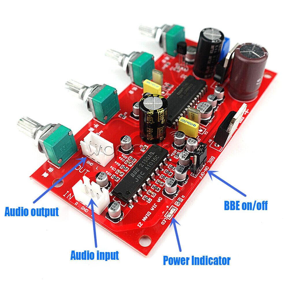 UPC1892+JRC2150 HIFI Stereo Power Amplifier Volume Tone Control BBE Preamplifier