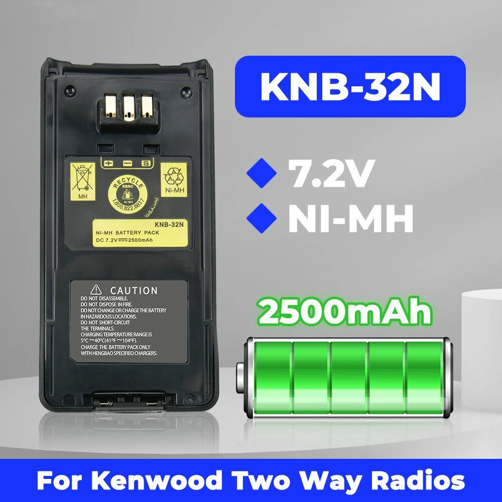 7.2V 2500mAh NI-MH Battery Pack KNB-32N for KENWOOD NX-210 TK-2180K TK-5210