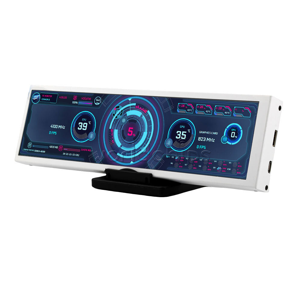 8.8"Long Strip LCD Screen 1920*480 USB-HDMI Sub-Display Monitor for Computer Car