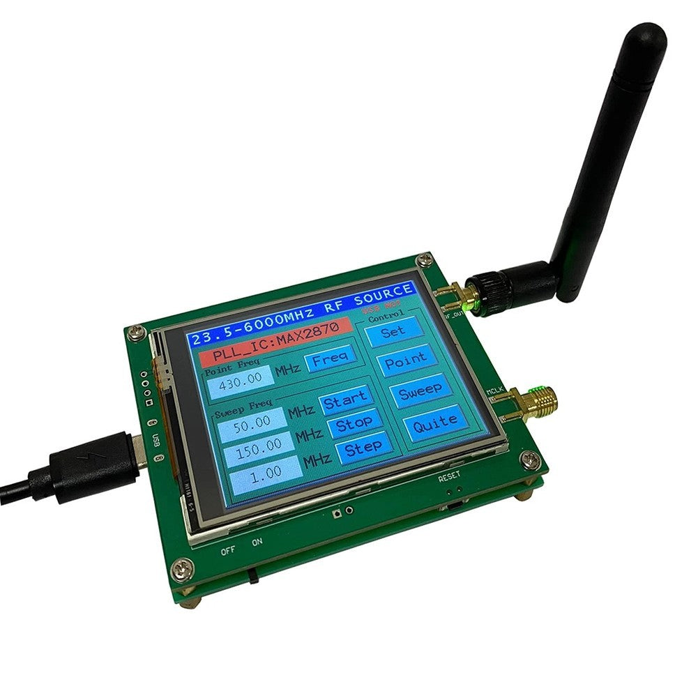 MAX2870 Signal Generator 23 6000 MHz Frequency Range with Touch Screen Control