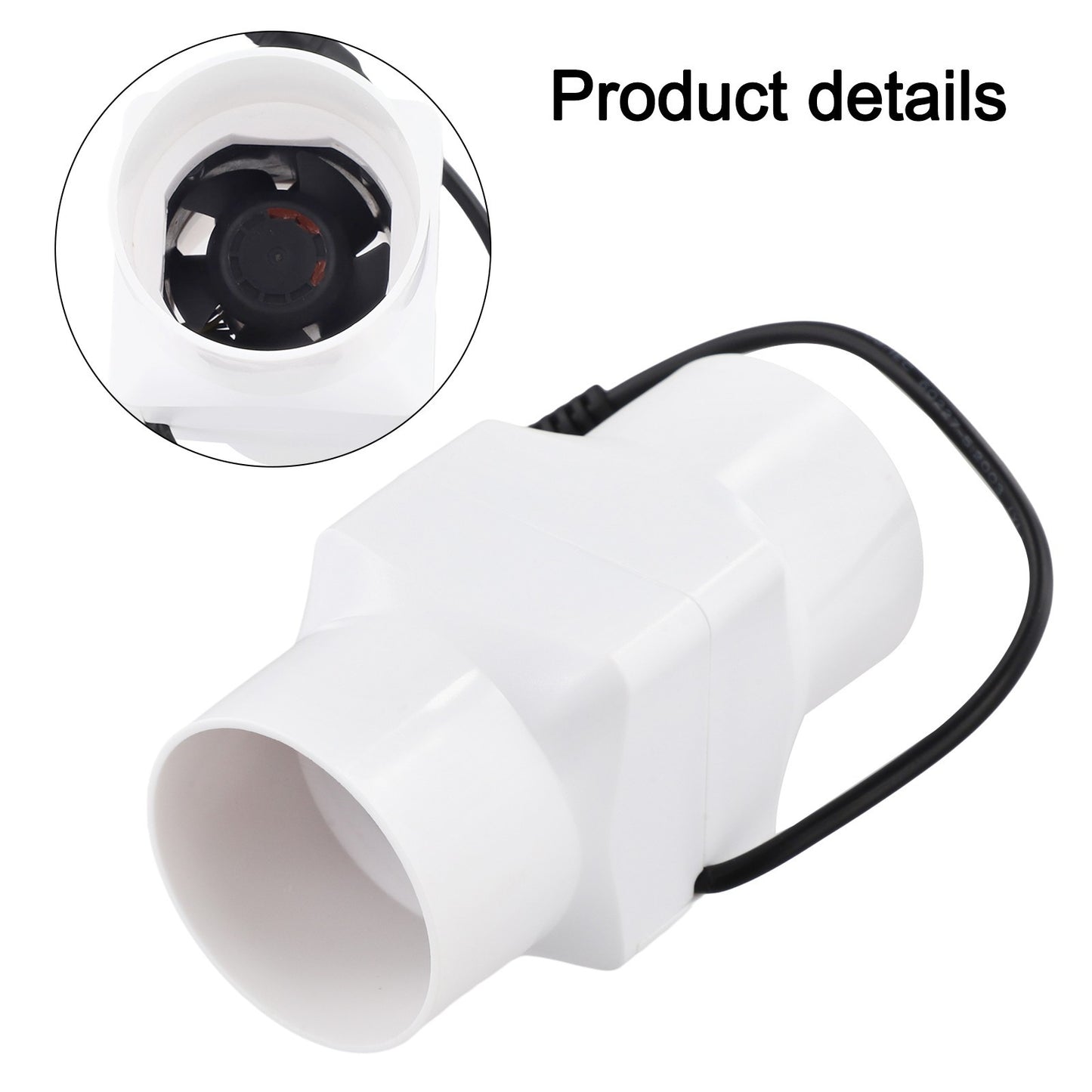 12V Duct Fan Inline Exhaust Fan 6W Low Noise 38dB 50mm Air Blower for Home Use