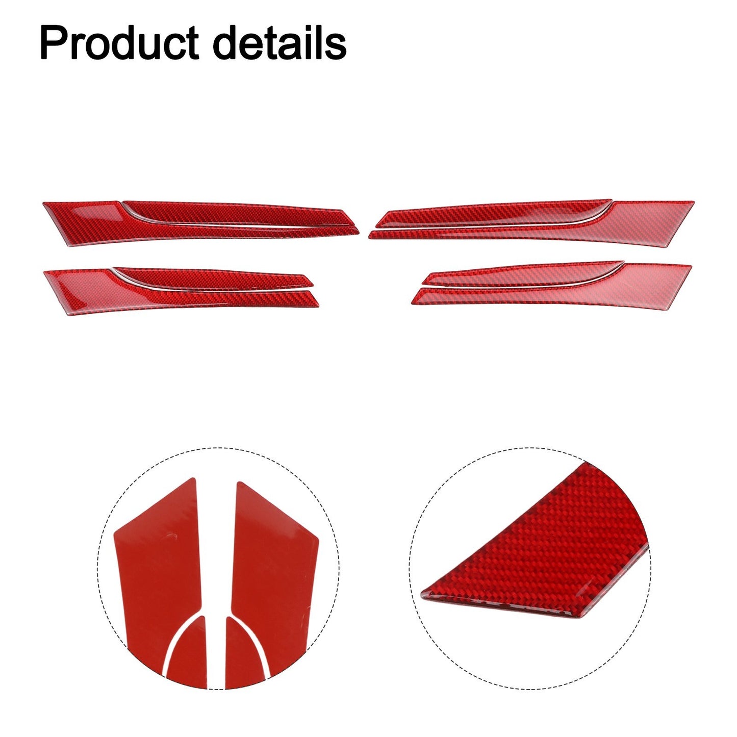 For Mazda Compatible Easy Install Inner Trim Strips in Vibrant Red Carbon Fiber