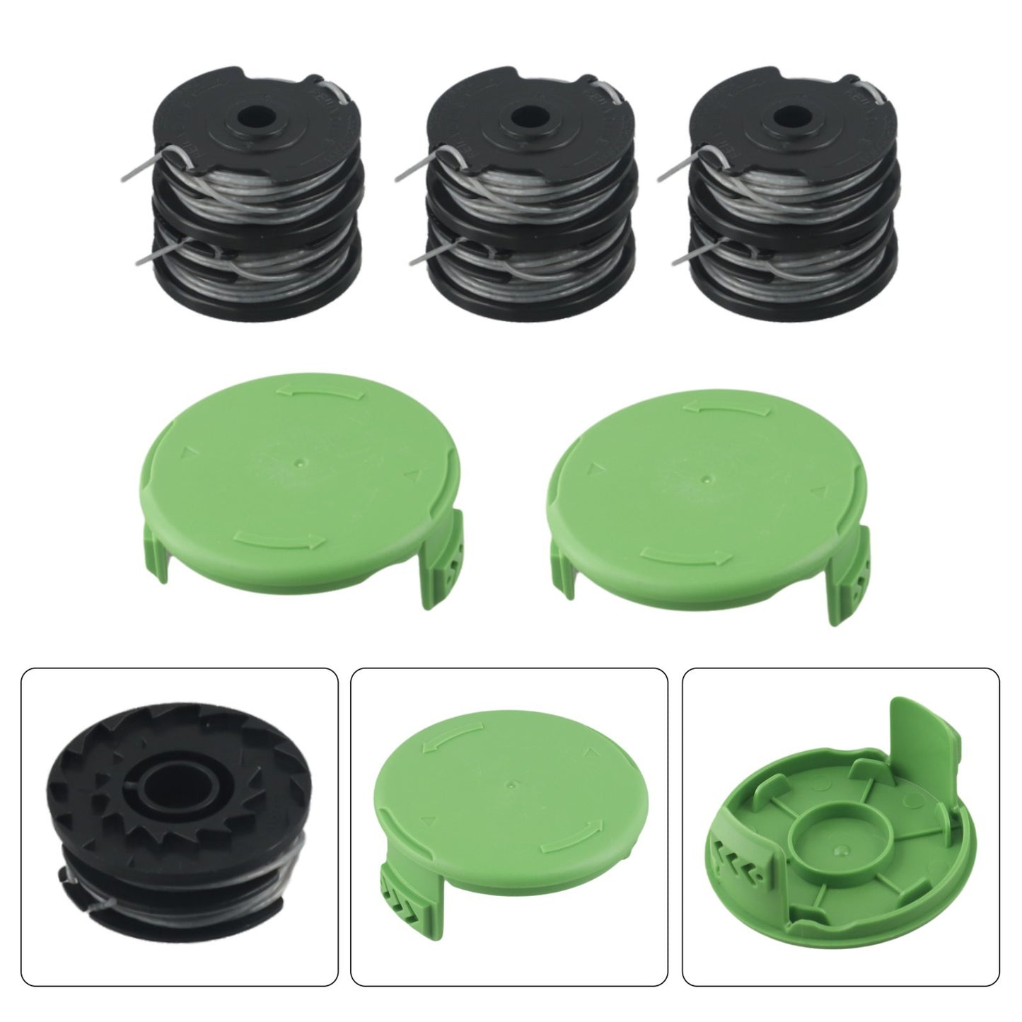 Efficient Double Line Spool for Greenworks G40LT Trimmer Cutting Performance