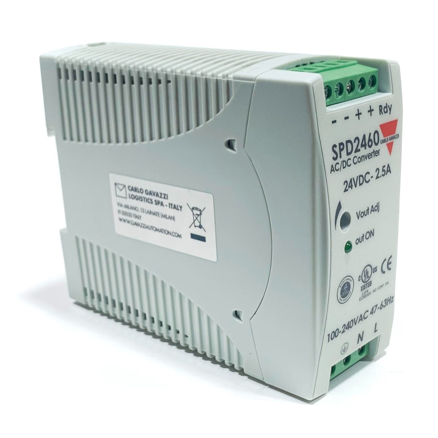 1PC  SPD24601 Carlo Gavazzi Switching Power Supply 24VDC 2.5A 90/265VAC