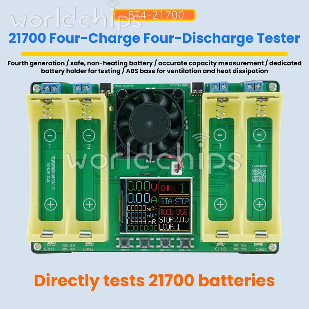 4Channel 21700 Battery Charge Discharge Internal Resistance Tester Directly test