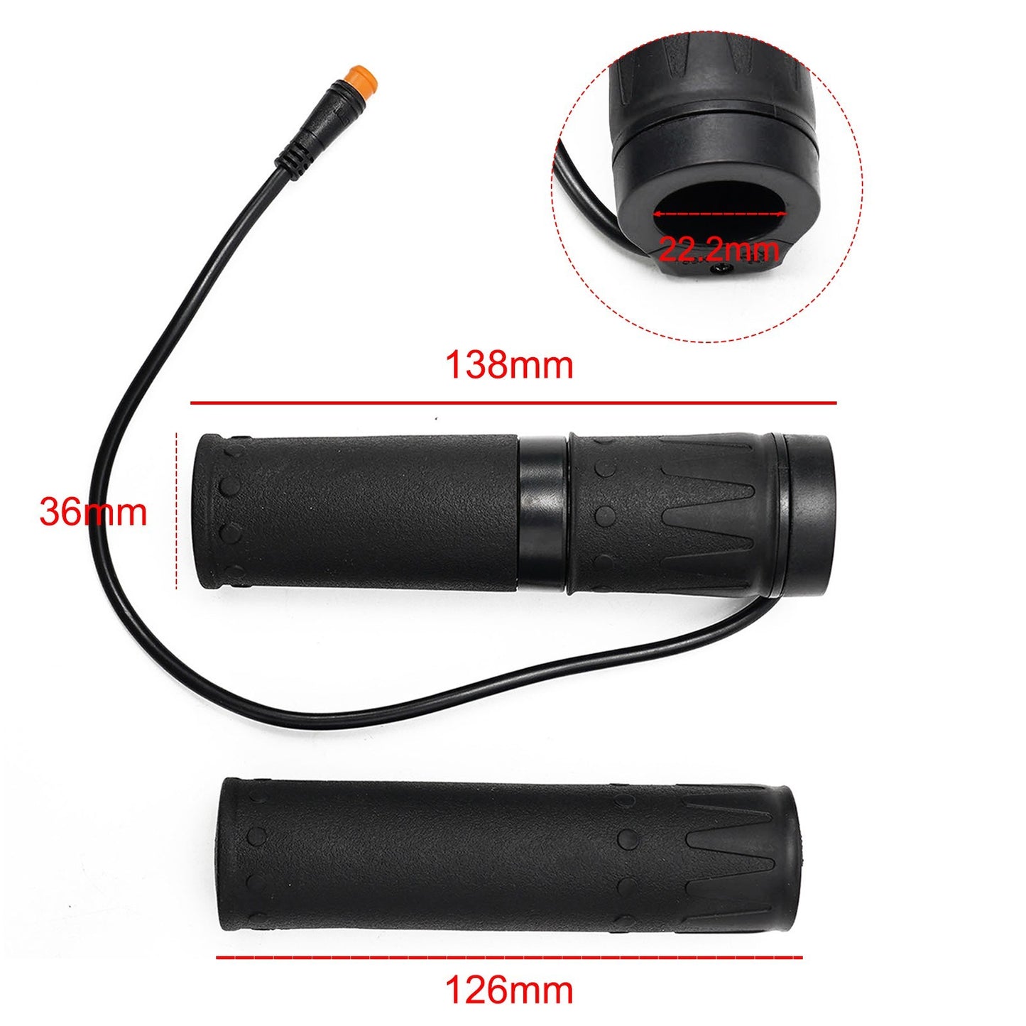 Half Twisting Throttle Waterproof Accessory Bicycle Ebike Electric Bike