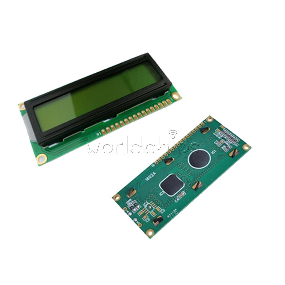 100pcs 1602 16x2 Character LCD Display Module Yellow Blacklight HD44780