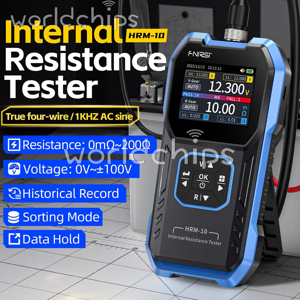 FNIRSI HRM-10 Internal Resistance Detector AC Lead Acid Li-ion Battery Tester