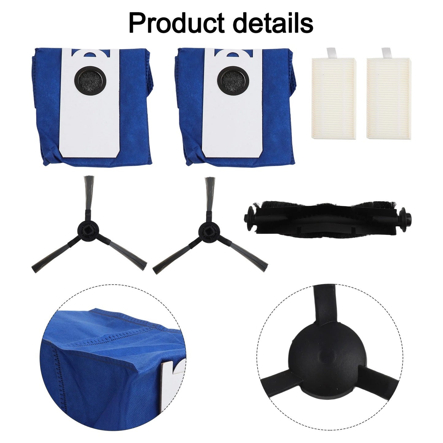 Efficient Cleaning Kit for bObsweep For Dustin Robot Vacuum with Filters Bags