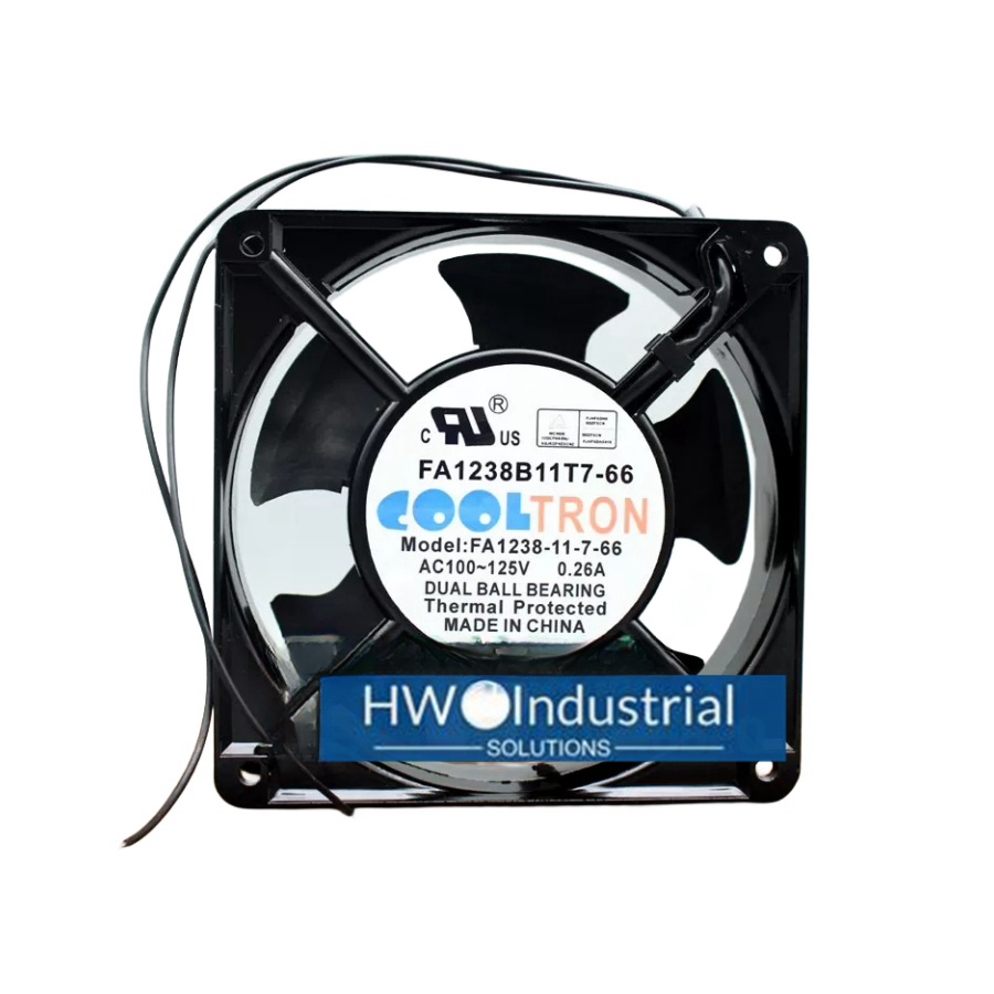 COOLTRON FA1238B11T7-66 110-125V 0.26A FA1238-11-7-66 12CM Cabinet Cooling Fan