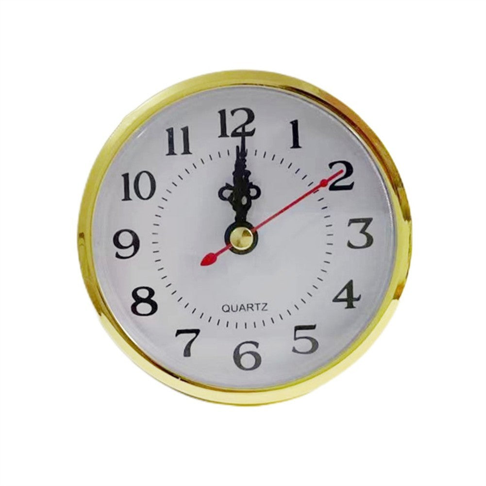 High Quality Gold Trim Quartz Clock Insert Arab Numerals Multiple Sizes