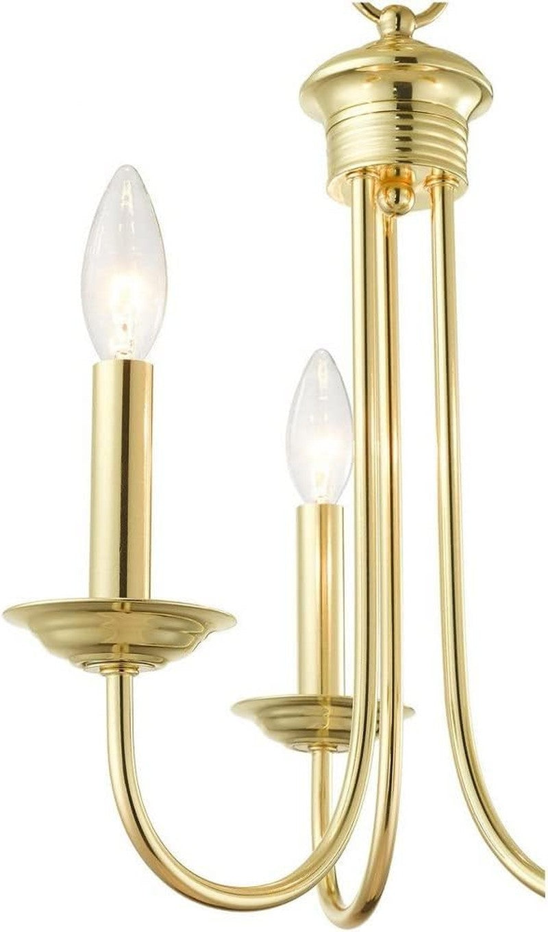Steel 3-Light Chandelier, Black Ceiling Fixture for Living Room or Bedroom
